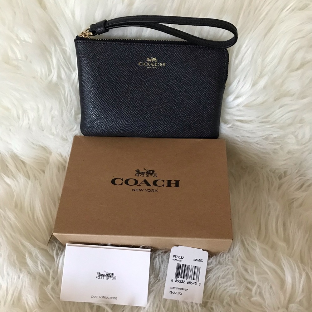 Coach Corner Zip Wristlet